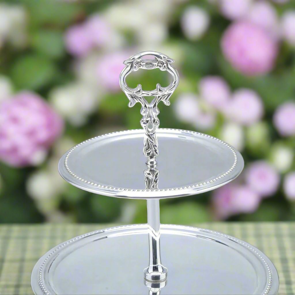 Art Nouveau Two Tier Pastry Stand Stand