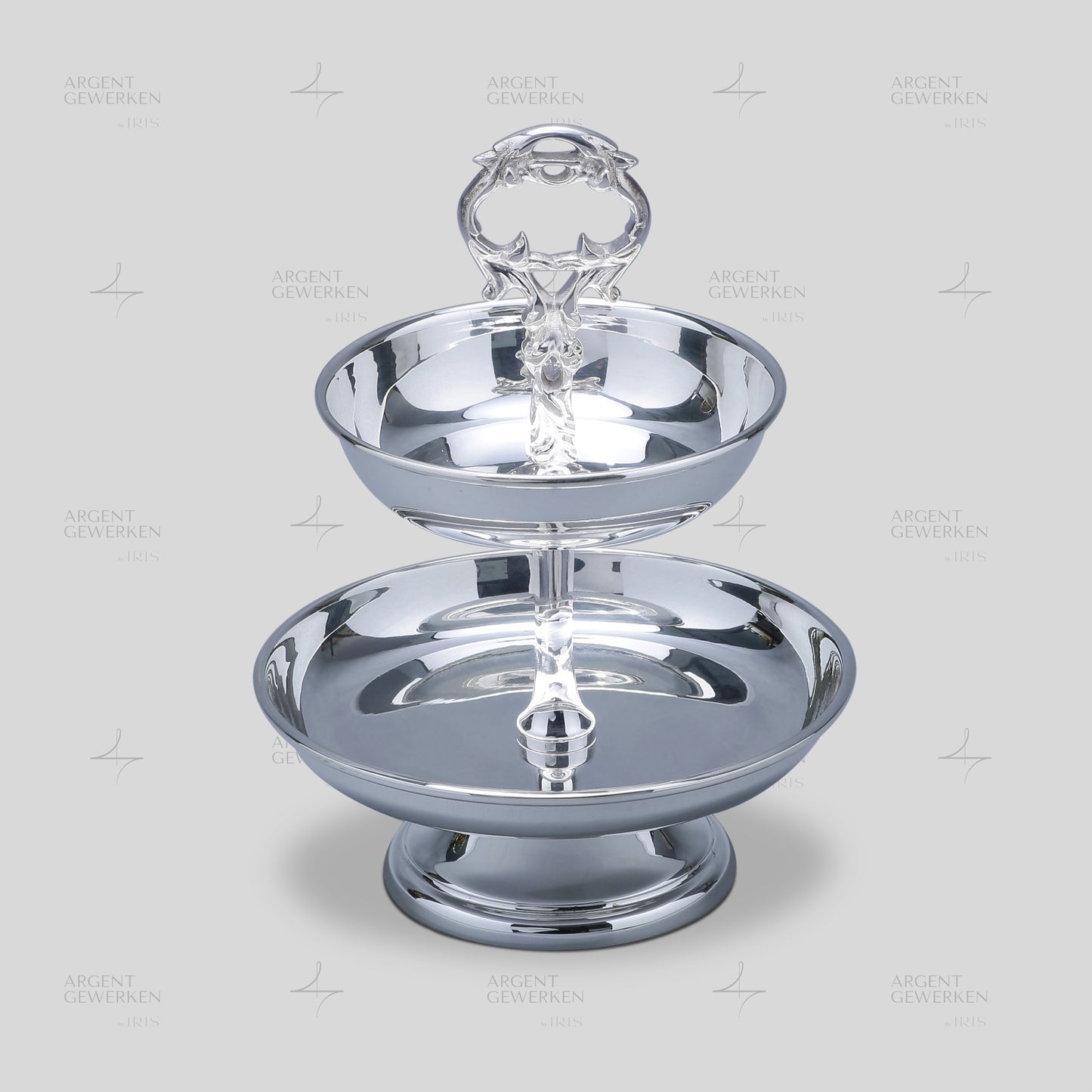 Art Nouveau Two-Tier Dessert Stand