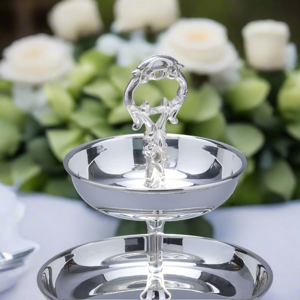 Art Nouveau Two-Tier Dessert Stand