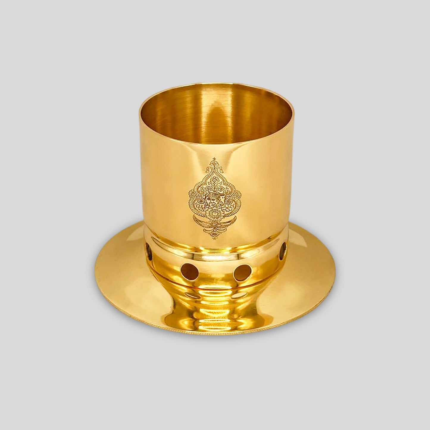 Aurelia Golden Brass Candle Holder
