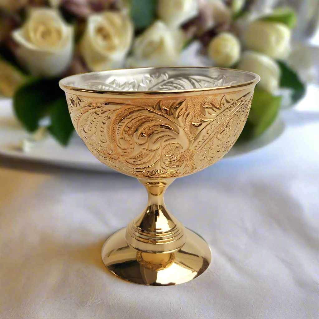 Classic Vine Golden Dessert Cup | Set of Two