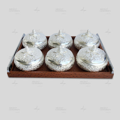 Classic Vine Silver Plated Round Box