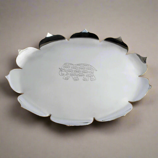 Lotus Silver Plated Platter