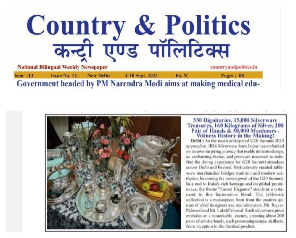 G20 Summit — Official Tableware Supplier press clipping 23